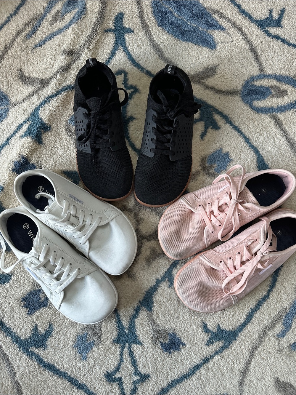 Three Pairs of whitin barefoot shoes